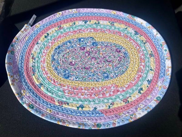 Rag Quilted Dog Dish Mat