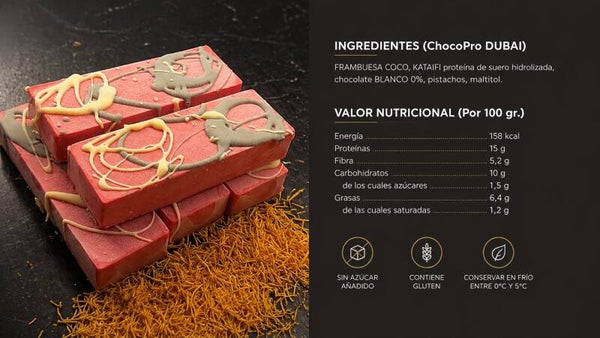 CHOCOPRO DUBAI FRAMBUESA Y COCO 10 POR CAJA