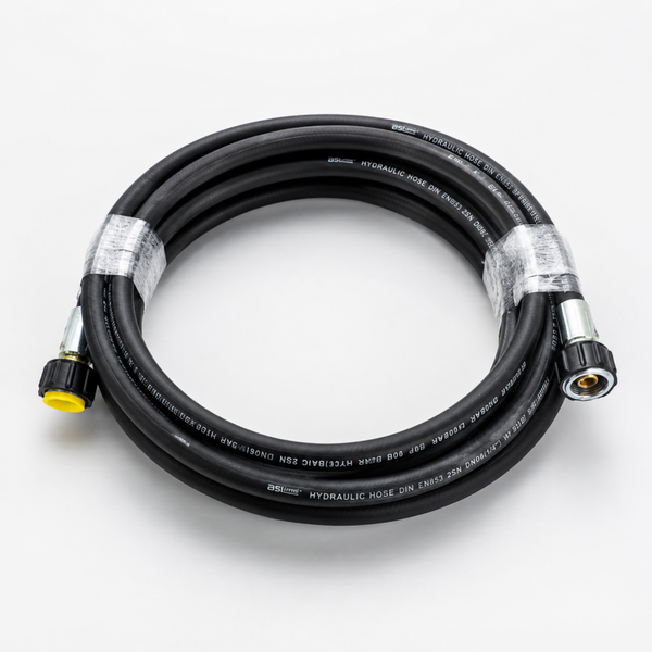 **MANGUERA HIDROLAVADORA 2SN DE 1/4" X 30 PIES CON CONEXIONES DE 22 MM**
