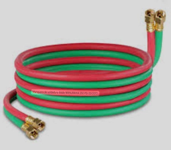 MANGUERA DOBLE PARA SOLDADURA OXÍGENO Y ACETILENO 1/4" X 50 PIES