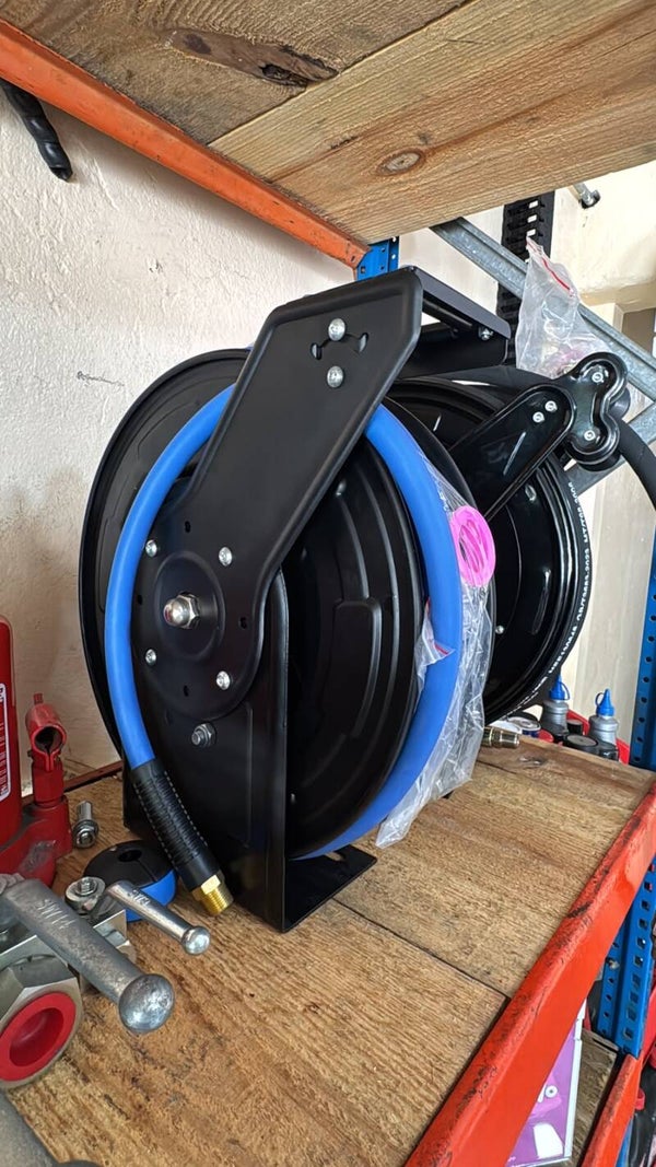 CARRETE DE MANGUERA DE 1/2 X 50 PIES PARA AGUA Y AIRE