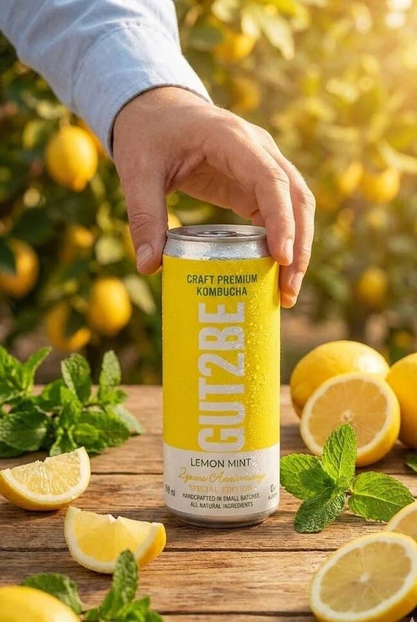 Fermentierter Tee CRAFT PREMIUM-Kombucha Zitrone & Minze 24 x 330ml