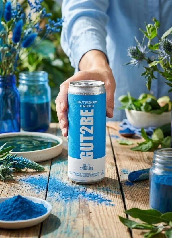 Fermentierter Grüner Tee CRAFT PREMIUM-Kombucha Blaue Spirulina 12 x 330ml