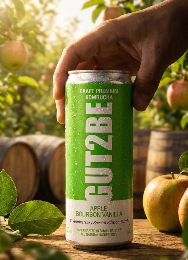 Fermentierter Tee CRAFT PREMIUM-Kombucha mit Apfel und Bourbon Vanille 12 x 330ml