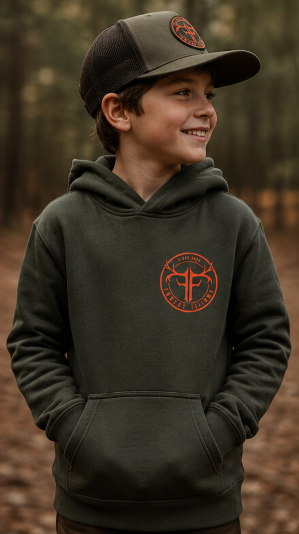 Trui groen/oranje kinderen