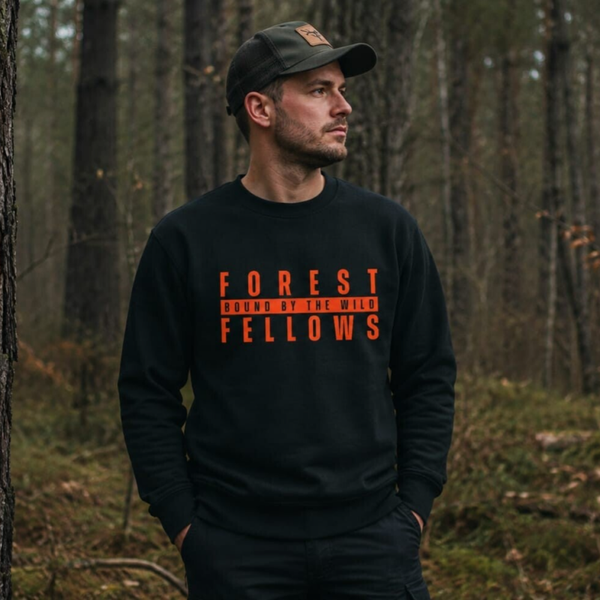 Trui zwart/oranje heren
