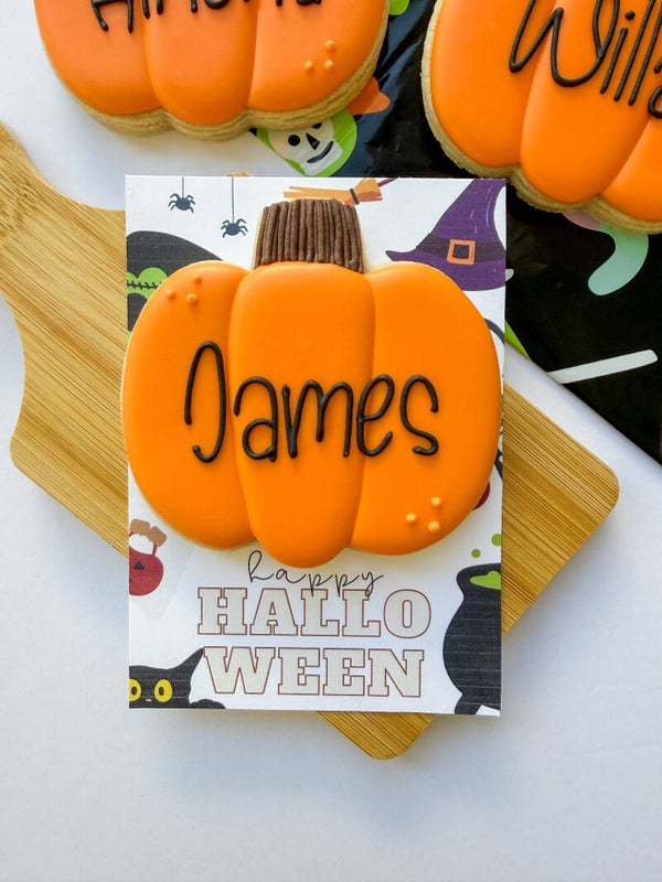 Personalized Halloween Cookie Card