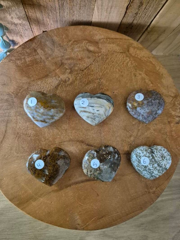 Oceaan jaspis hartje 3cm