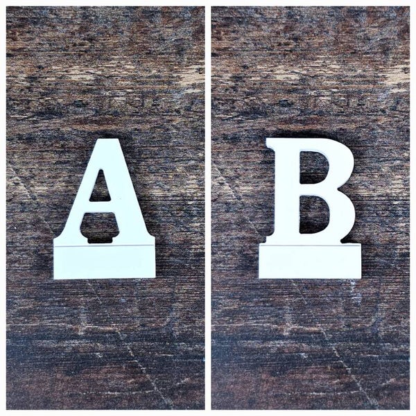 Aufsteller - Buchstaben Zweier-Set