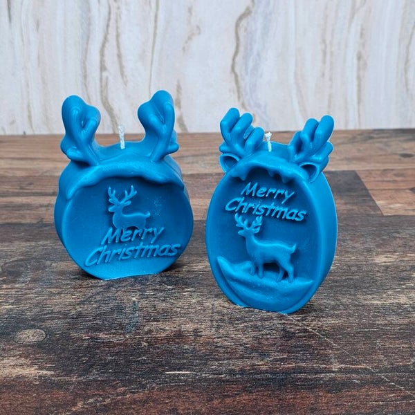 Weihnachtliche Hirschkerze