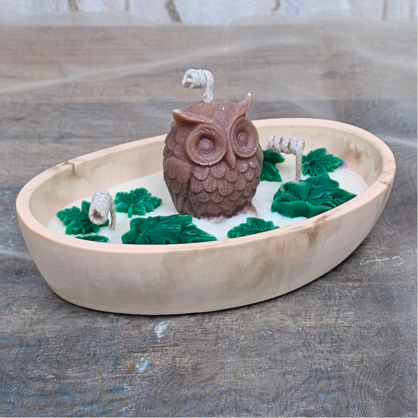 Kerzenschale Eule