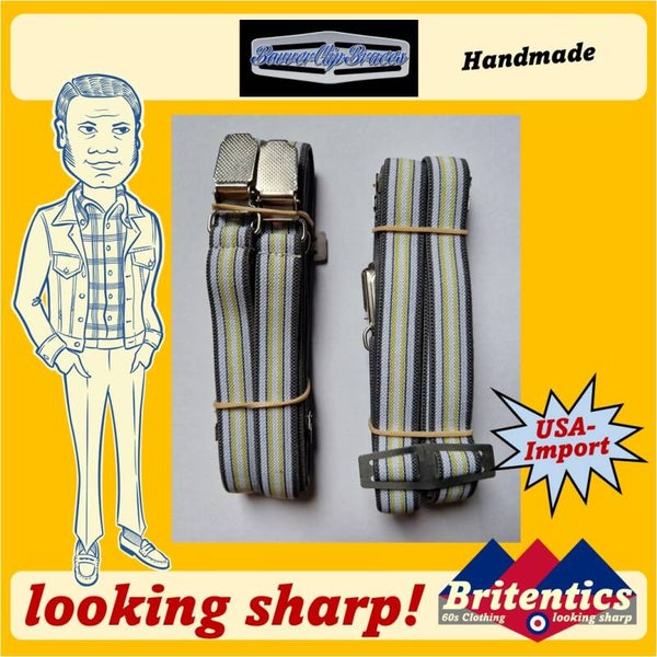 Handmade Bovver Clip Braces Yellow Jacket 1/2 (14 mm)