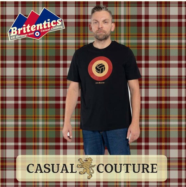 Casual Couture - Target T-Shirt - schwarz/weinrot/gold CAS10