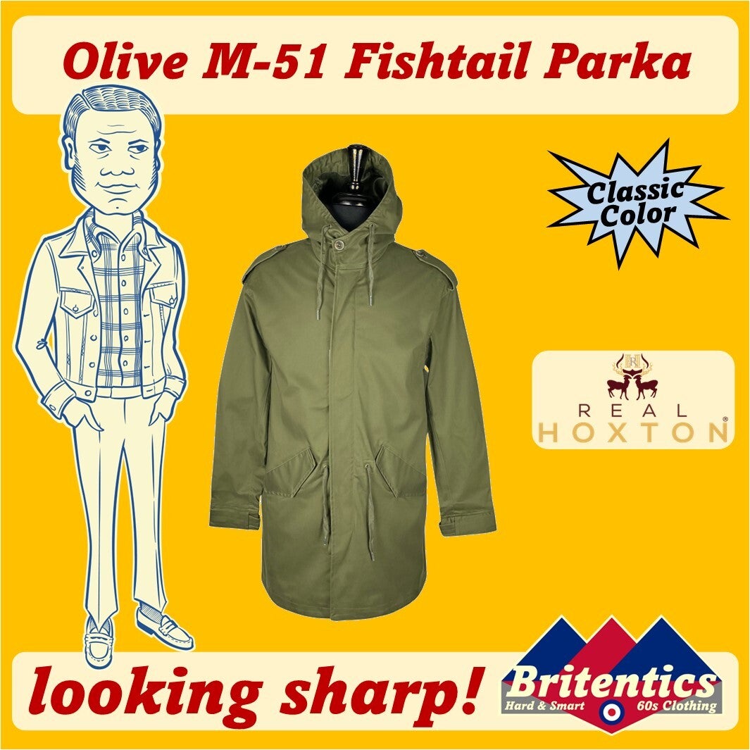 Real Hoxton Olive M-51 Fishtail Parka REA21
