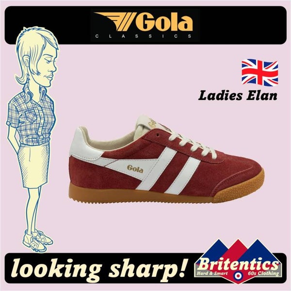 Gola Elan Leather Deep Red White Women GOL15