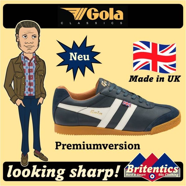 Gola Harrier Elite 2 - Made in England - Navy / Off White GOL18