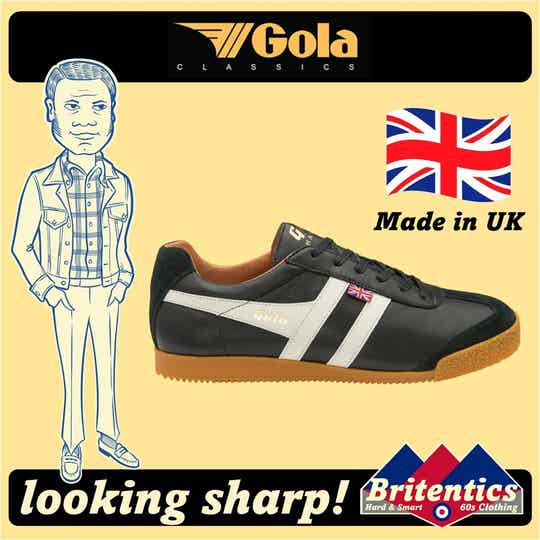 Gola Harrier Elite 2 - Made in England - Black / Off White GOL06