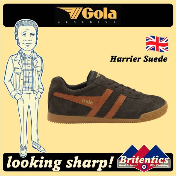 Gola Harrier Suede Dark Brown / Moody Orange GOL02