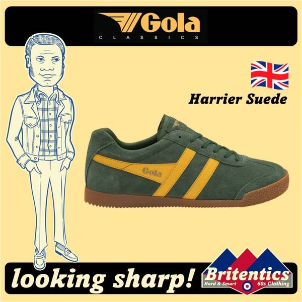 Gola Harrier Suede Evergreen/Sun GOL01