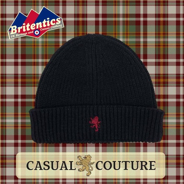 Casual Couture - The Harbour Beanie - schwarz/weinrot CAS03