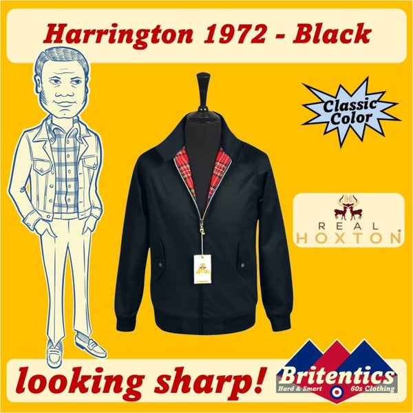 Real Hoxton 1972 Harrington - Black REA19