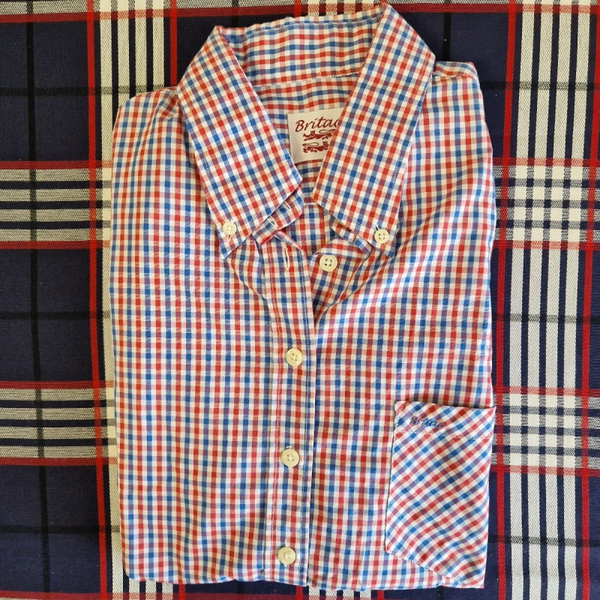 Britac Hemd weiss/karo Grösse L JNM33