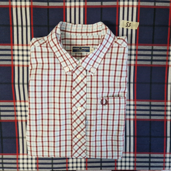 Fred Perry Button Down SS Grösse 14-L SIM01