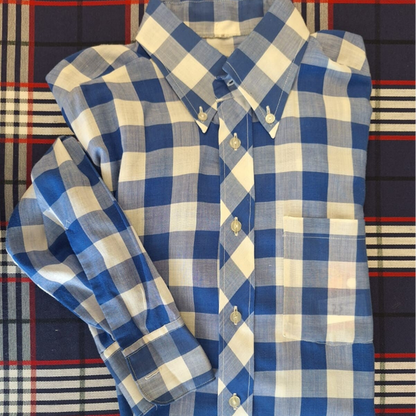Gingham Buttondown LS, Grösse M, CYP-12