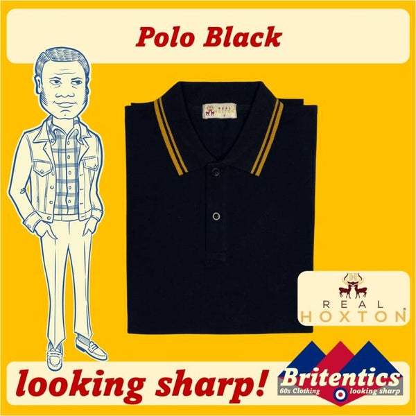Real Hoxton Polo-Shirt Black REA52