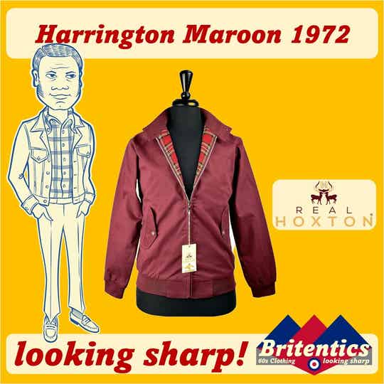 Real Hoxton 1972 Harrington Maroon REA02