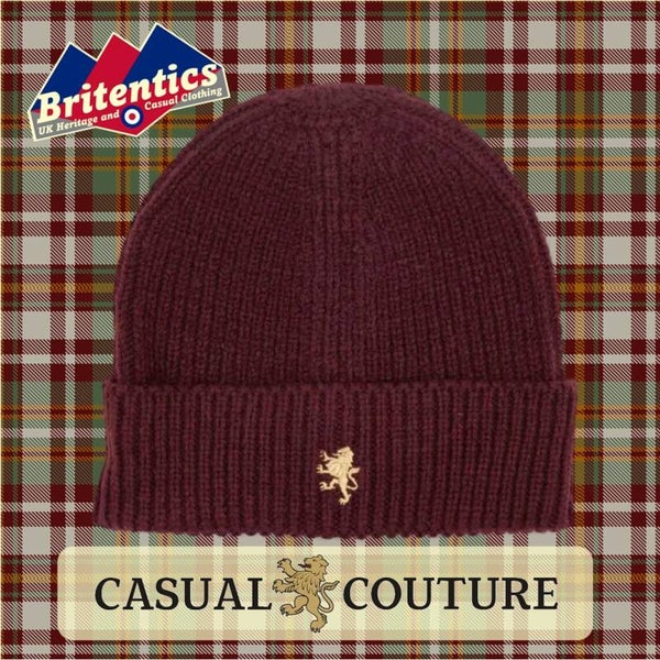 Casual Couture - The Ribbed Beanie - weinrot CAS07