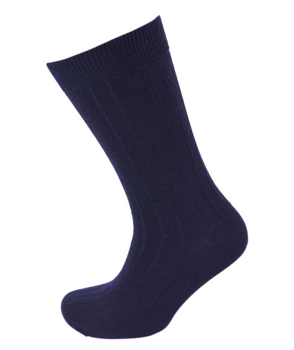 Viyella Mens Short Ribbed Sock - Airforce - VIY01