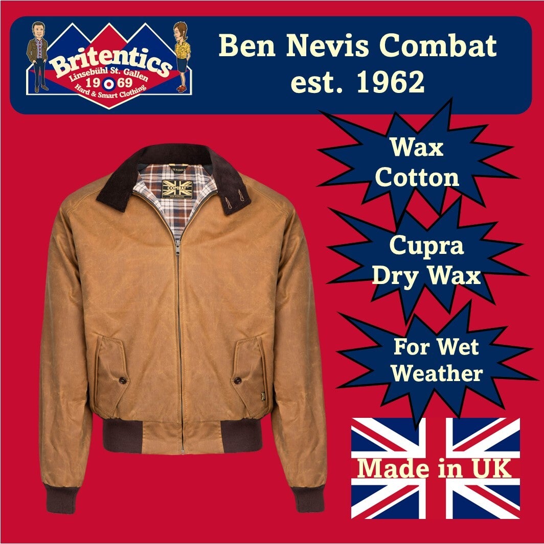 Ben Nevis Combat Wax Harrington Jackets Tan - BNC04