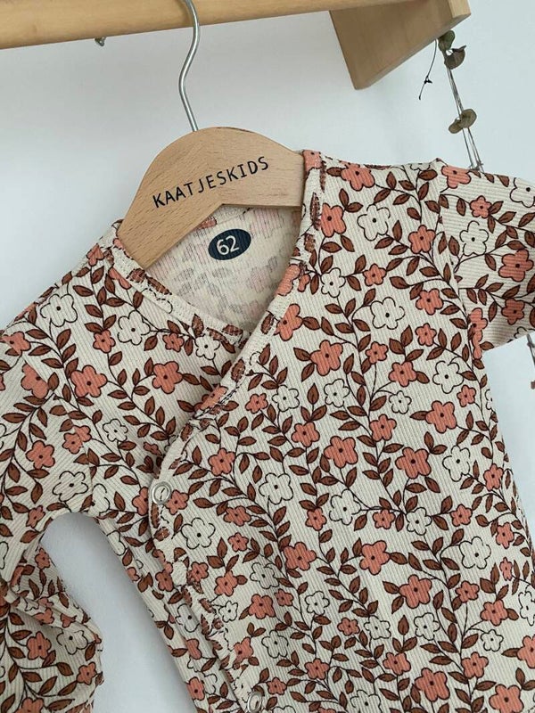Newborn Overslag shirtje 62 ‘Bloem’