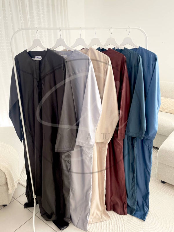 Qamis Emirati satiné