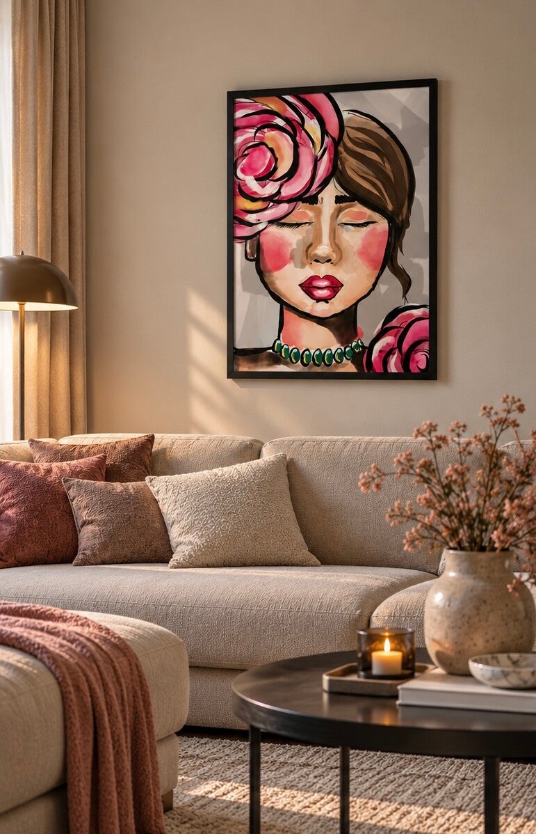 Pink Bloom – Kleurrijke Canvas Art 60 x 90 cm