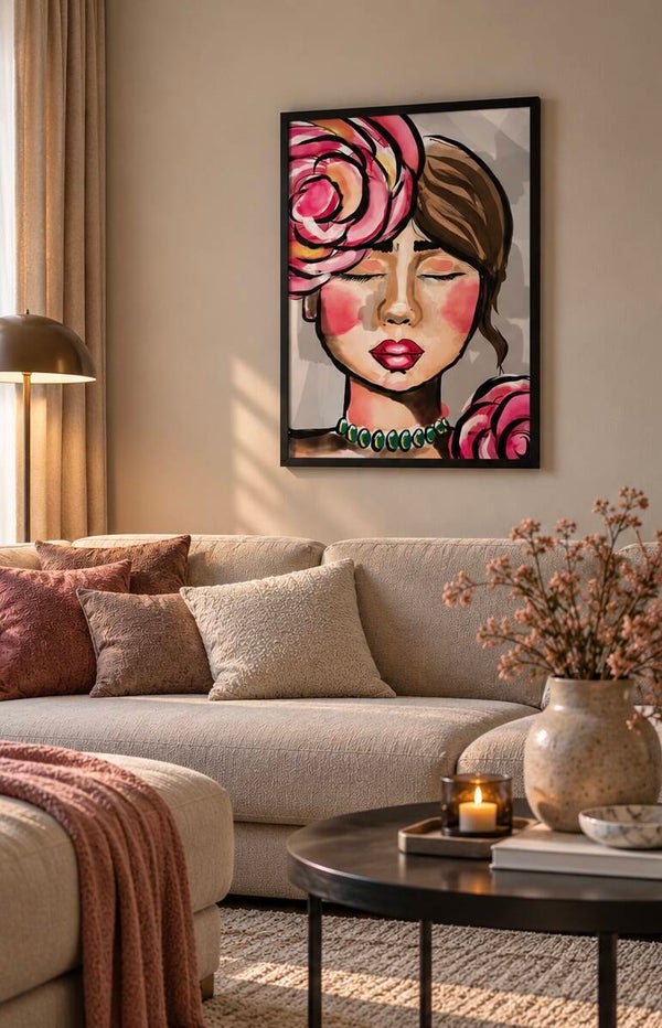 Pink Bloom – Kleurrijke Canvas Art 60 x 90 cm