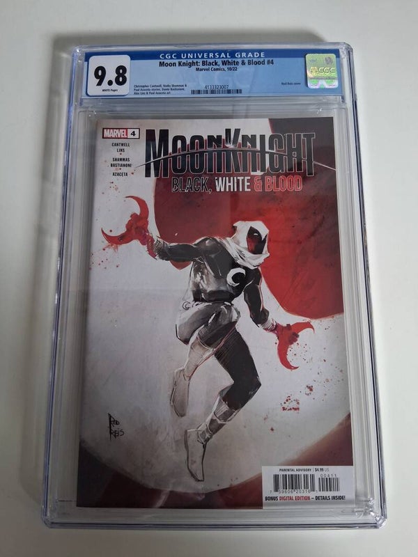 CGC 9.8 Moon Knight Black, White & Blood #4