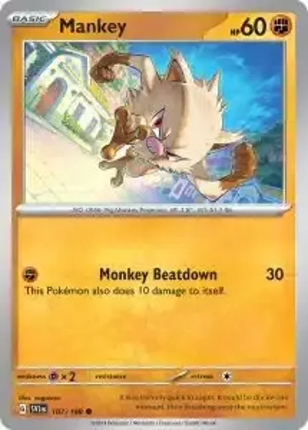 107/198 Mankey Reverse SV1