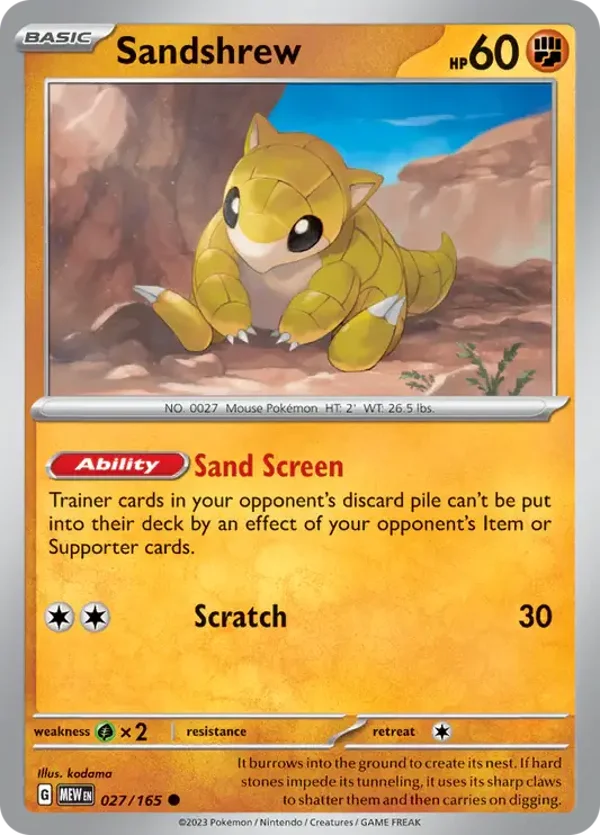27/165 Sandshrew SV3-5