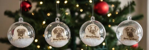 Hunde-Weihnachtskugeln