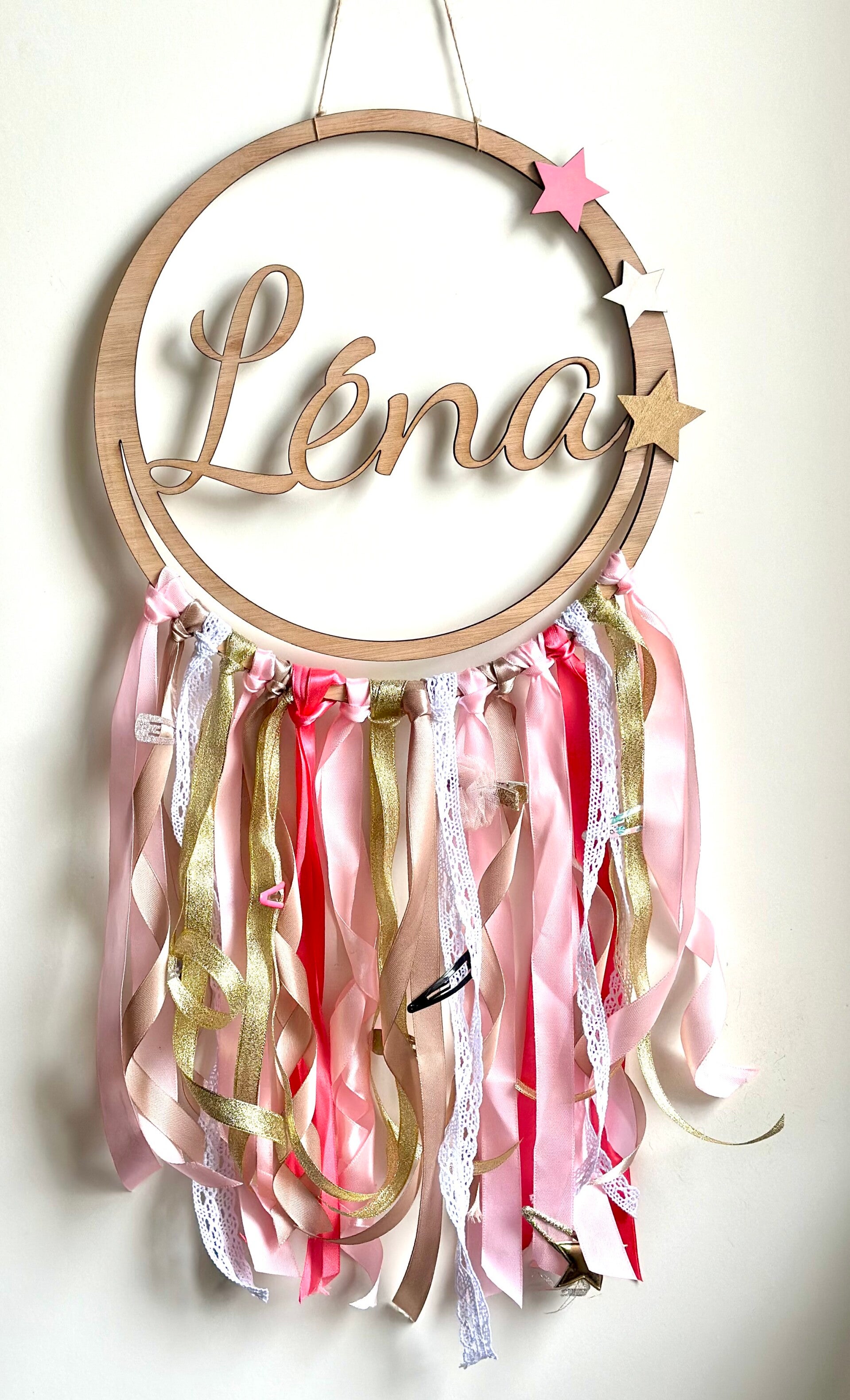 Décoration murale / Support à barrettes personnalisé - Décoration poétique pour enfant