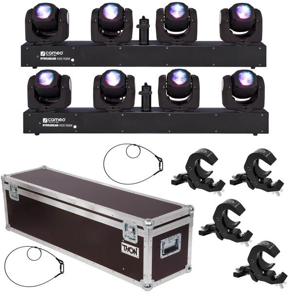 2X Cameo HydraBeam 4000 RGBW en flight case