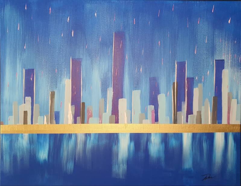 Horizon bleu 58x58cm 950.00 CHF