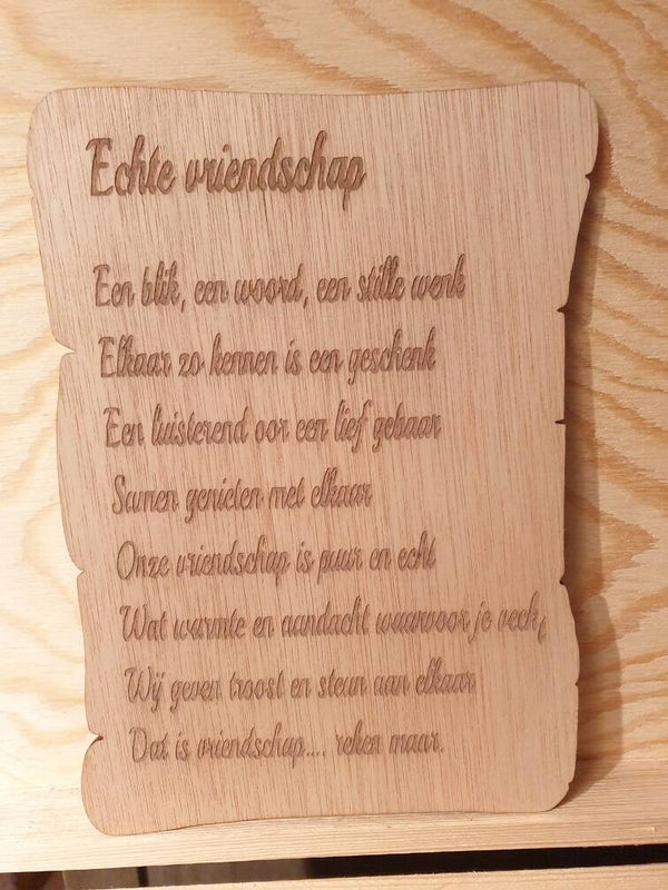Echte vriendschap