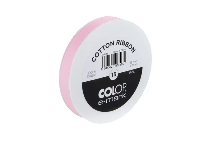 Katoenlint Roze 15mm x 25m