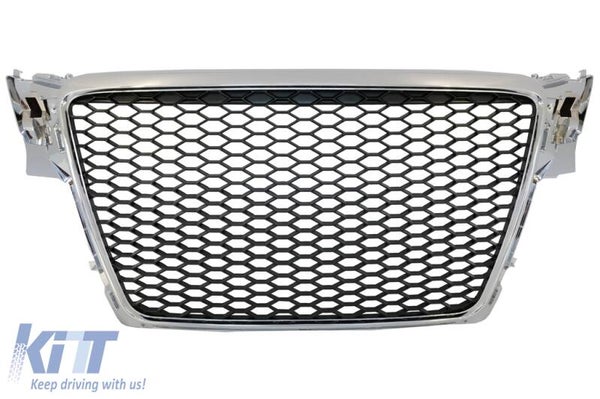 Audi A4 B8 (07-11) Limousine/Avant Bagdeless Front Grill RS Design Chrome