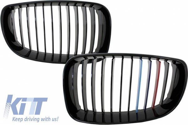 BMW e87 e81 e82 e88 (07-11) Central Kidney Grilles LCI M-Power 3 Color Design Piano Black