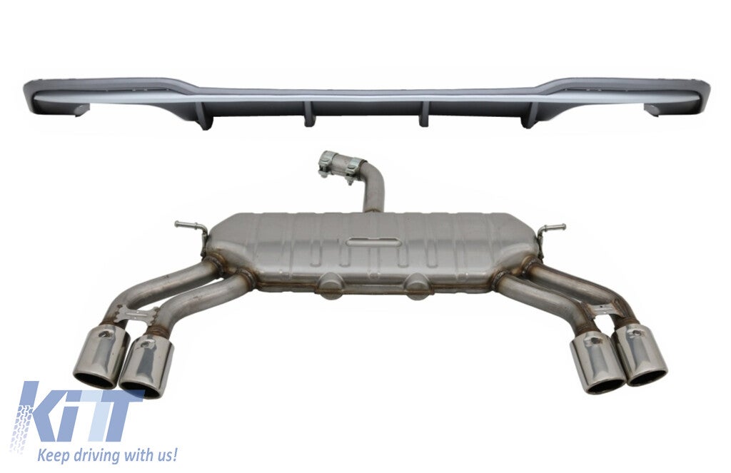 Audi A3 (16-19) Facelift Rear Diffuser Only for S-Line With Exhaust System