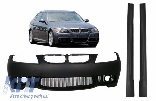 BMW e90/e91 (04-08) Front Bumper With Side Skirts M3 Design Without Fog Lights